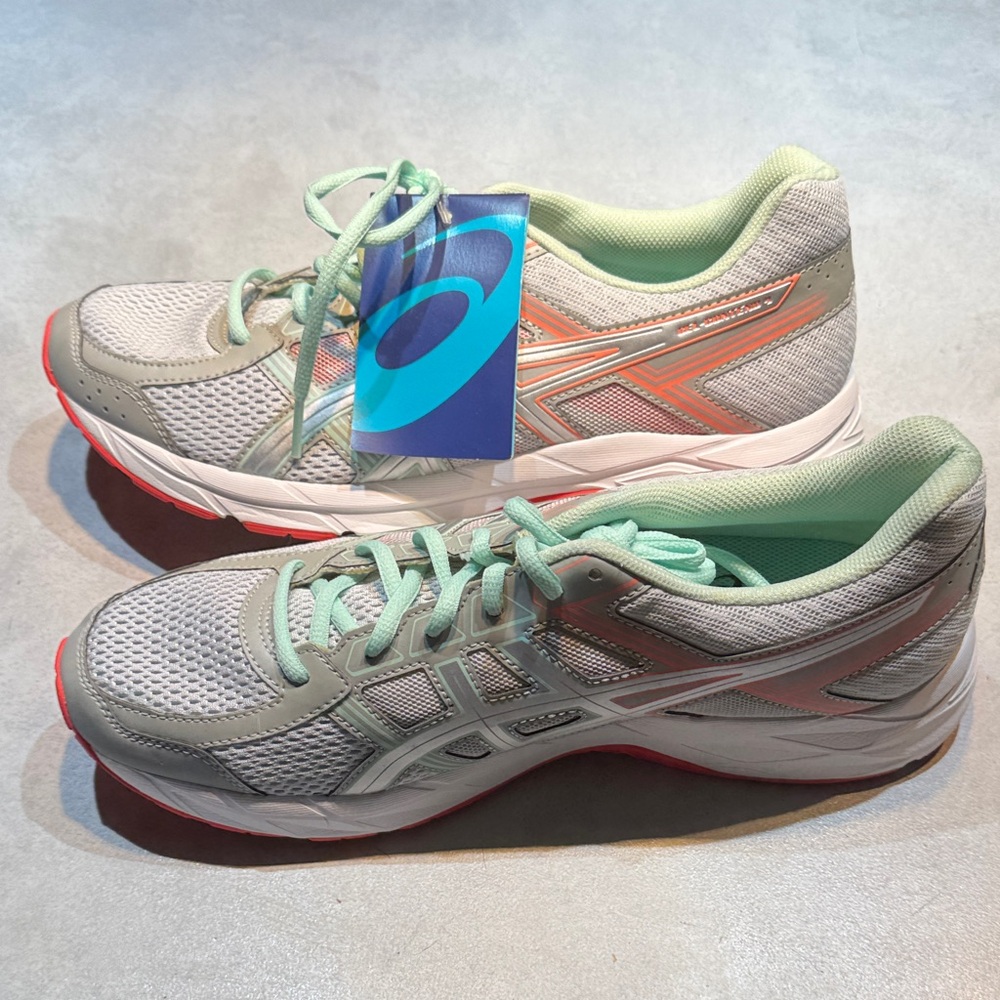 ASICS Women's Size 11 Gel Contend 4 Mint/Gray/Coral Sneakers - NWT!